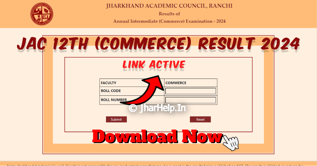 JAC 12th (Commerce) Result